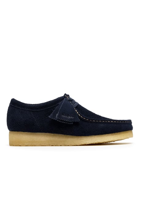 CLARKS ORIGINALS WALLABEE SHOE NAVY SUEDE - Image 1