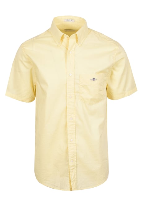 GANT REG POPLIN SHORT SLEEVE SHIRT VANILLA YELLOW - Image 1