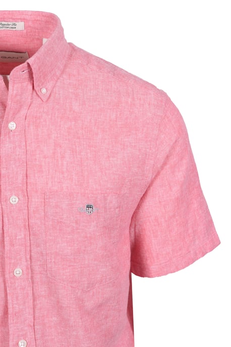 GANT REG COTTON LINEN SHORT SLEEVE SHIRT ROSE PINK - Image 2