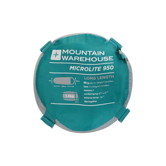 Mountain Warehouse - Mumienschlafsack "Microlite 950", Zwischensaison (Grau) - Image 2
