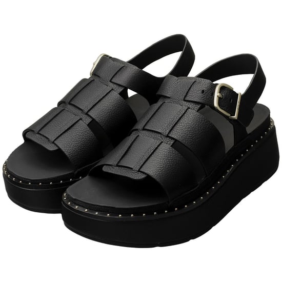FitFlop GEN-FF Max Fisherman Tumbled-Leder Damen Schwarz Sandalen - Image 1