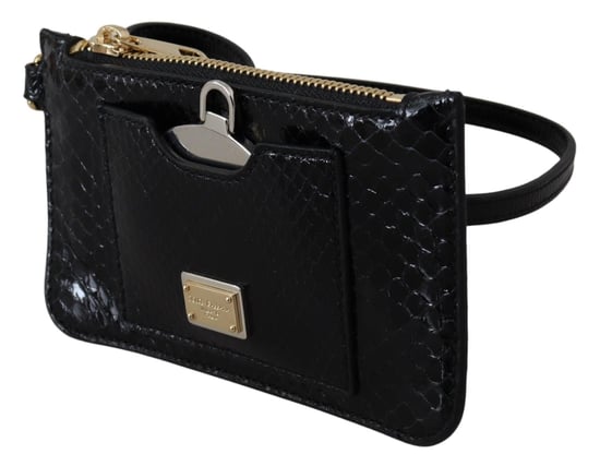 Dolce & Gabbana en cuir noir Miroir de bracelet miroir Agnese pour femmes - Image 2