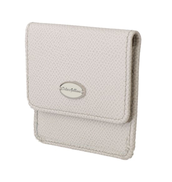 Dolce & Gabbana White Dauphine en cuir Holder Pocket Wallet Conservain Men's Bas - Image 2