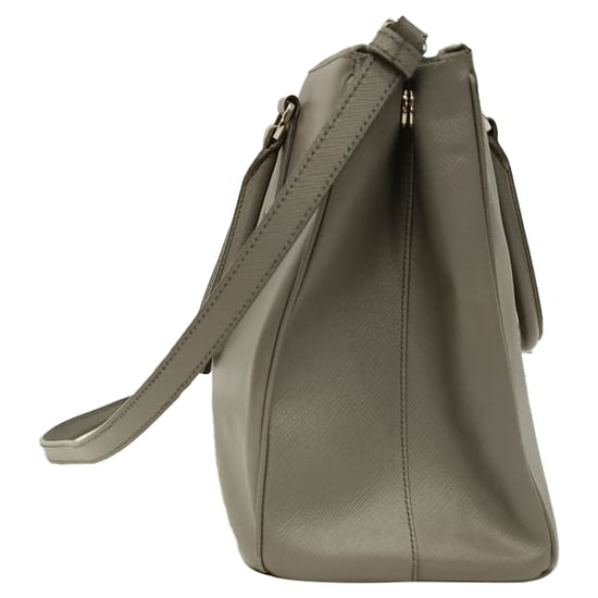 Prada Medium Galleria Double Zip Tote Bag aus grauem Saffiano-Leder - Image 4