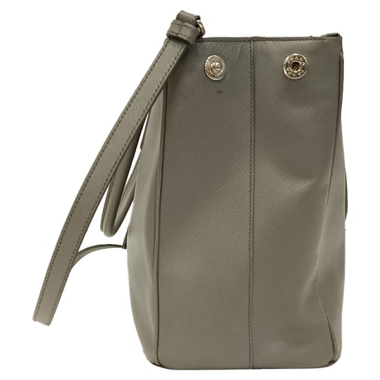 Prada Medium Galleria Double Zip Tote Bag aus grauem Saffiano-Leder - Image 5