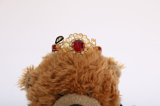 Dolce & Gabbana Teddy Bear Gold Crystal Krone Tiara Diadem Haarband - Image 4