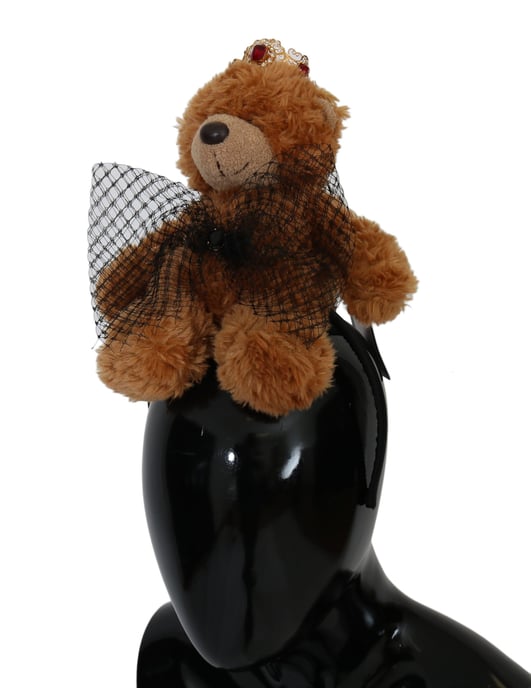 Dolce & Gabbana Teddy Bear Gold Crystal Krone Tiara Diadem Haarband - Image 5