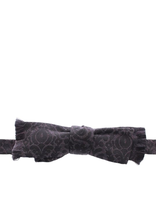 Dolce & Gabbana Graues Schwarzes Woll-Fliegenblatt - Image 2