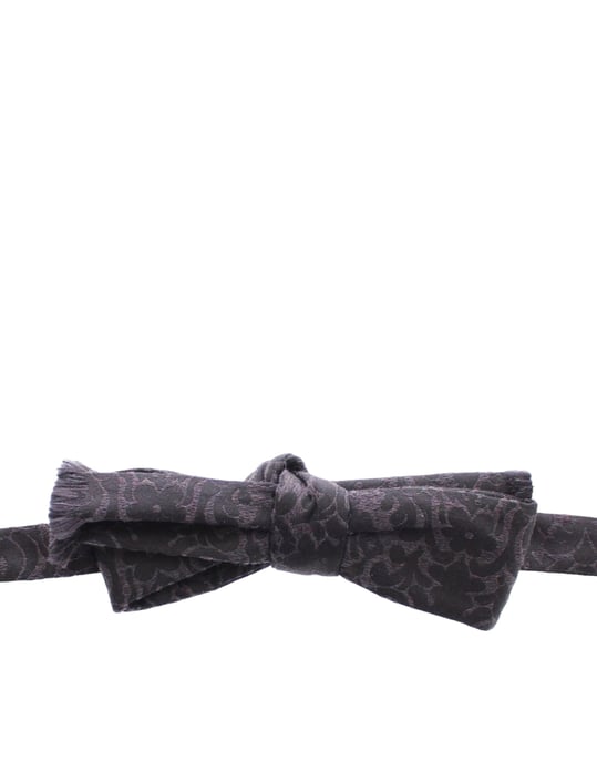 Dolce & Gabbana Graues Schwarzes Woll-Fliegenblatt - Image 3