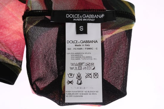 Dolce & Gabbana Mehrfarbige Blumige Tulpen-Nylon-Socken - Image 5