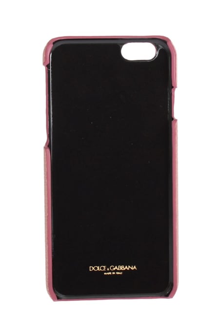 Dolce & Gabbana Chic Pink Leder Herz-Besetzte Damen Smartphone Hülle - Image 3