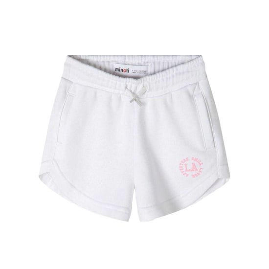Minoti - Sweatshirt und Shorts Set für Mädchen, Mit vorderem Reißverschluss (Weiß) - Image 4