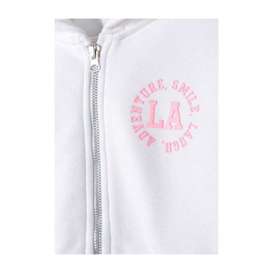 Minoti - Sweatshirt und Shorts Set für Mädchen, Mit vorderem Reißverschluss (Weiß) - Image 5