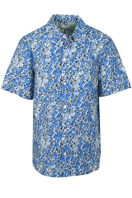 PAUL SMITH CASUAL FIT FLORAL SEERSUCKER SHIRT LIGHT BLUE - Image 1