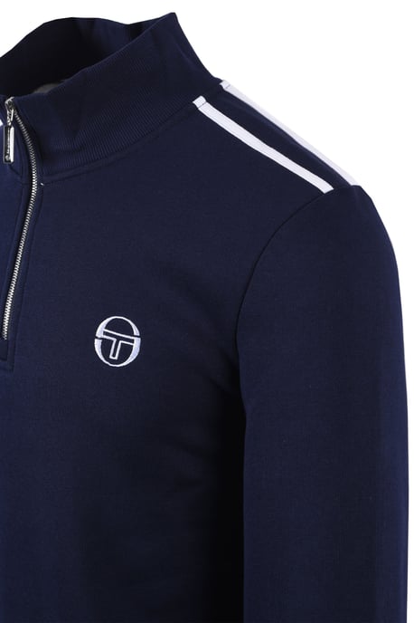 SERGIO TACCHINI LOCCHI HALF ZIP MARITIME BLUE/WHITE - Image 4