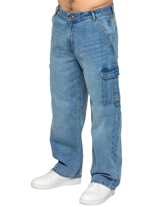 Enzo Milano | Herren Cargo Jeans mit weitem Bein - Image 1