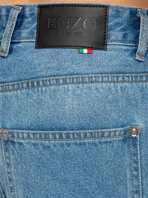 Enzo Milano | Herren Cargo Jeans mit weitem Bein - Image 4