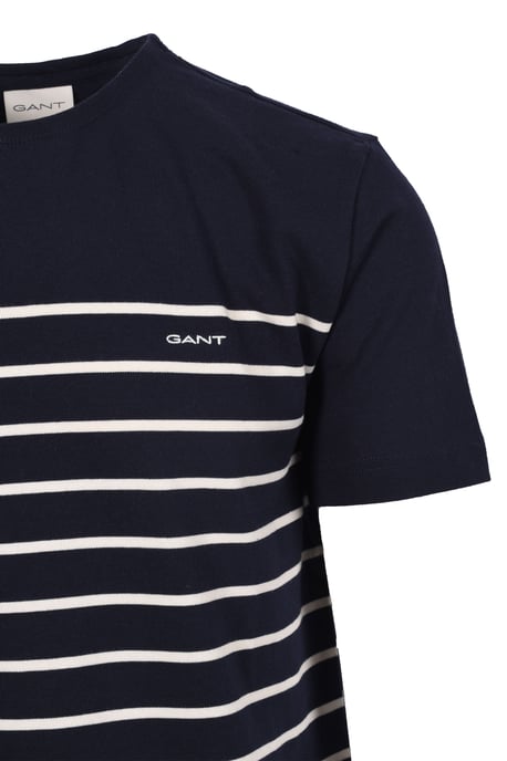 GANT PLACED STRIPE T-SHIRT EVENING BLUE - Image 2