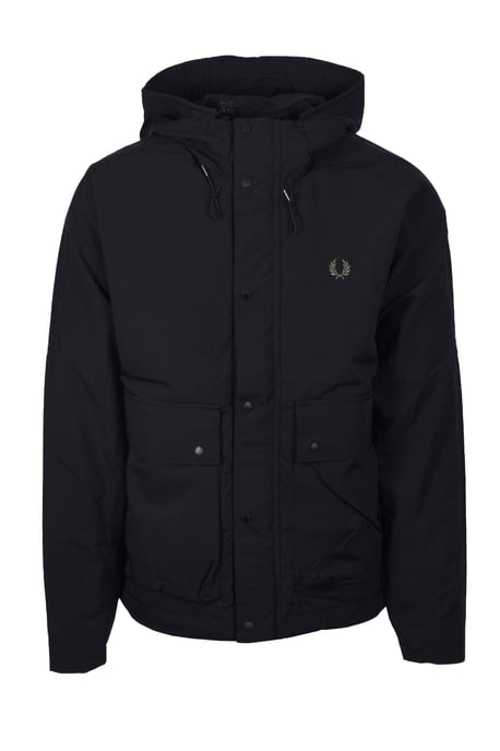 FRED PERRY CROPPED RIPSTOP PARKA BLACK - Image 1