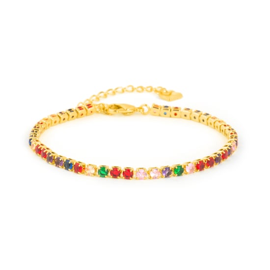 Luxenter Armband aus mehrfarbigem Zirkonia mit 18 Karat Gelbgold-Finish – Asio - Image 1