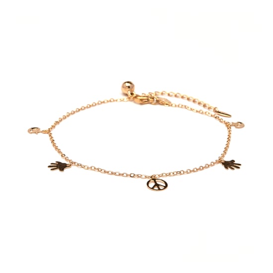 Luxenter Fußkettchen mit 18-karätigem Gelbgold-Finish – Basal - Image 1