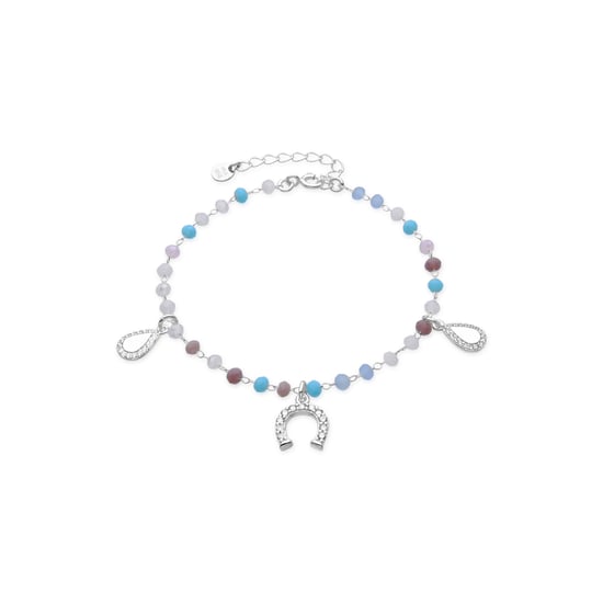Luxenter Armband aus 925er Sterlingsilber und Zirkonia in Aquamarin, rhodiniert – Neusne - Image 1