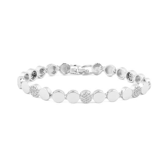 Luxenter Armband mit funkelnden Zirkonia-Steinen, rhodiniert – Sywi - Image 1