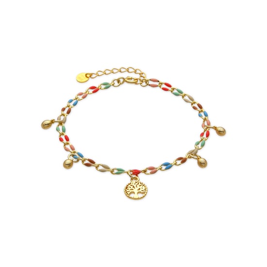 Luxenter Armband aus 925er Sterlingsilber und mehrfarbig lackiert, 18 Karat Gelbgold-Finish – Ximue - Image 1