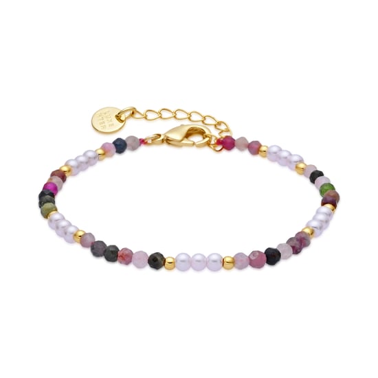 Luxenter Armband aus mehrfarbigem Turmalin mit 18-karätiger Gelbgold-Beschichtung – Sury - Image 1