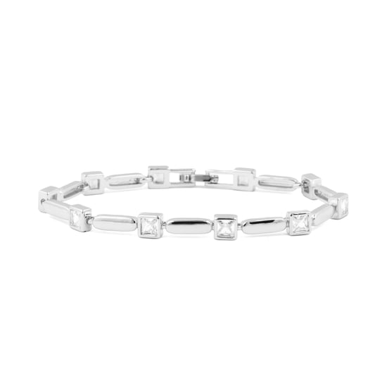 Luxenter Armband aus funkelnden Zirkonia, rhodiniert – Aslion - Image 1