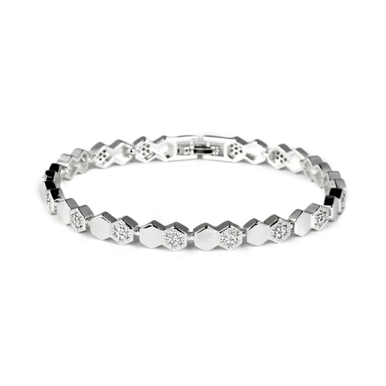 Luxenter Armband aus funkelnden Zirkonia mit Rhodiumbeschichtung – Lyth - Image 1