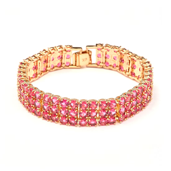 Luxenter Armband aus Zirkonia in Rubinoptik mit 18 Karat Gelbgold-Finish – Uriom - Image 1