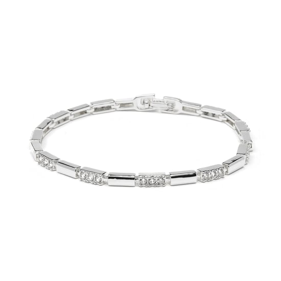 Luxenter Armband mit funkelnden Zirkonia-Steinen, rhodiniert – Tavli - Image 1