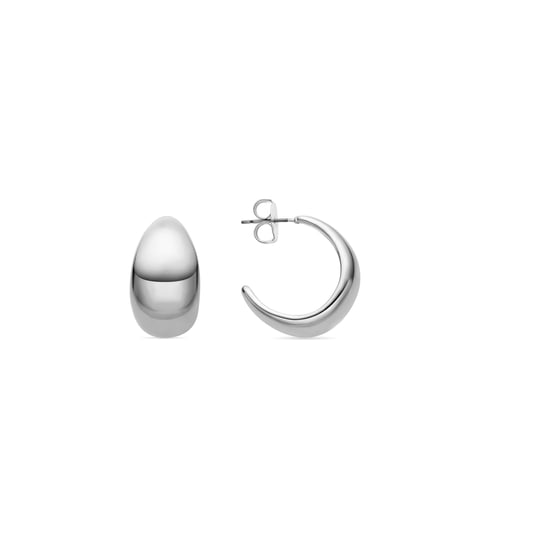 Luxenter Ohrringe mit 24 mm Durchmesser, silberfarben – Wanisdi - Image 1