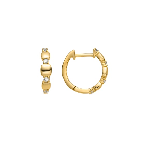 Luxenter Ohrringe aus 925er Sterlingsilber mit Zirkonia, 18 Karat Gelbgold-Finish – Sures - Image 1