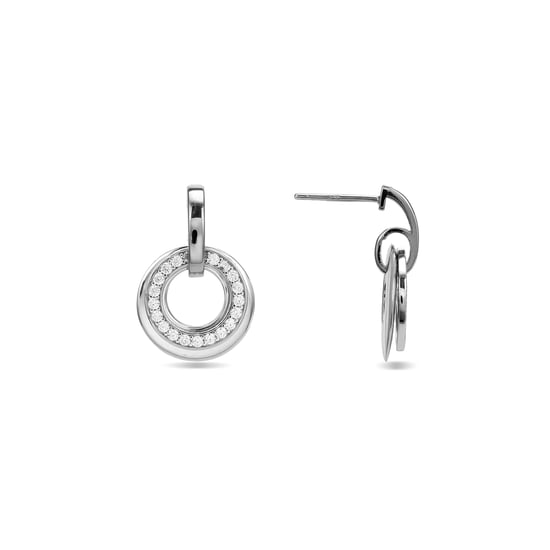 Luxenter Ohrringe aus 925er Sterlingsilber mit Zirkonia, rhodiniert – Toropo - Image 1