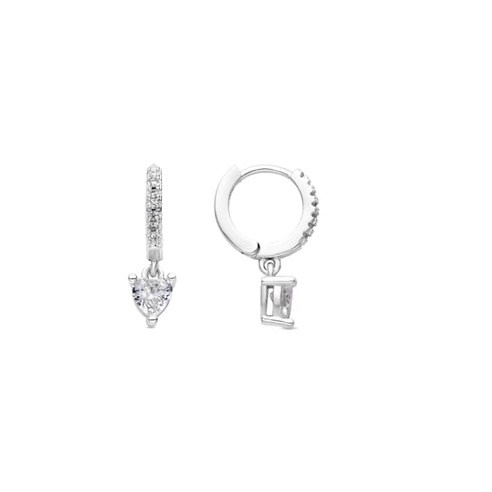 Luxenter Ohrringe mit Silberfinish und Brillantstrass – Drasa - Image 1