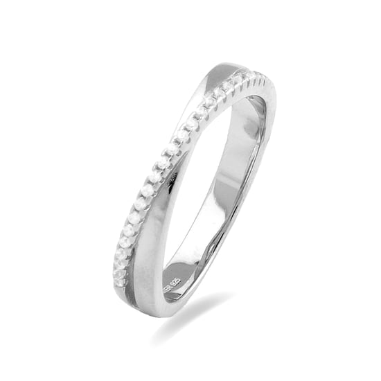 Luxenter Ring aus 925er Sterlingsilber mit Zirkonia, rhodiniert – Sabuk - Image 1