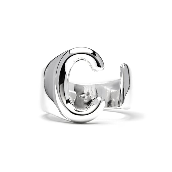 Luxenter Ring mit Silber-Finish – Alphabet - Image 1