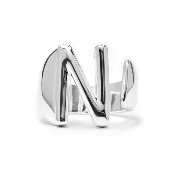 Luxenter Ring mit Silber-Finish – Alphabet - Image 1