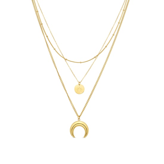 Luxenter Halskette mit 18 Karat Gelbgold-Finish – Salsu - Image 1