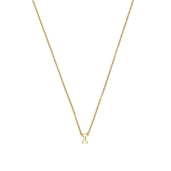 Luxenter Halskette mit 18-karätiger Gelbgold-Finish – Alphabet - Image 1