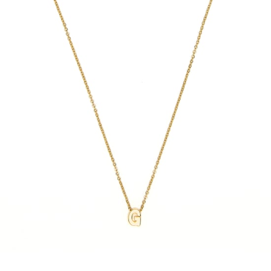 Luxenter Halskette mit 18-karätiger Gelbgold-Finish – Alphabet - Image 1