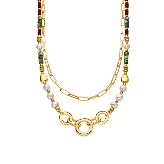 Luxenter Halskette mit weißer Perle, 18 Karat Gold-Finish – Kany - Image 1