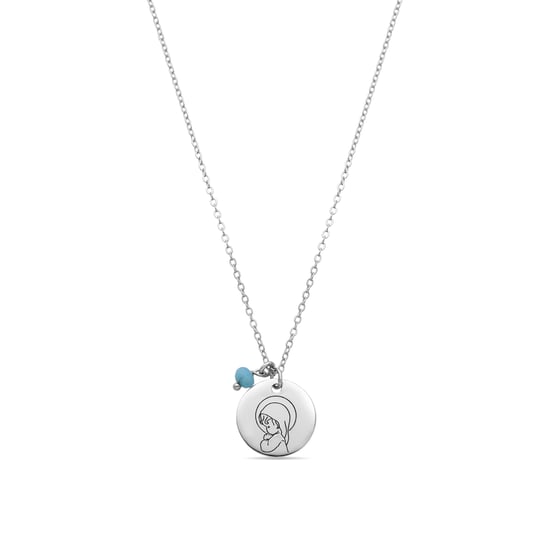 Luxenter Halskette aus 925er Sterlingsilber mit blauem Kristall, veredelt mit 18 Karat Gelbgold – Niña - Image 1