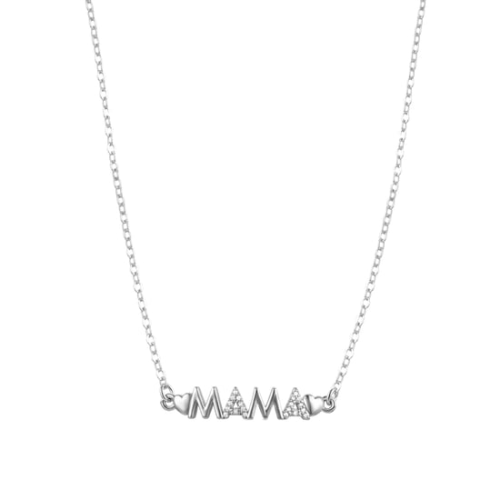 Luxenter Halskette aus Zirkonia mit Glanzfinish und Rhodiumbeschichtung – Mamá - Image 1
