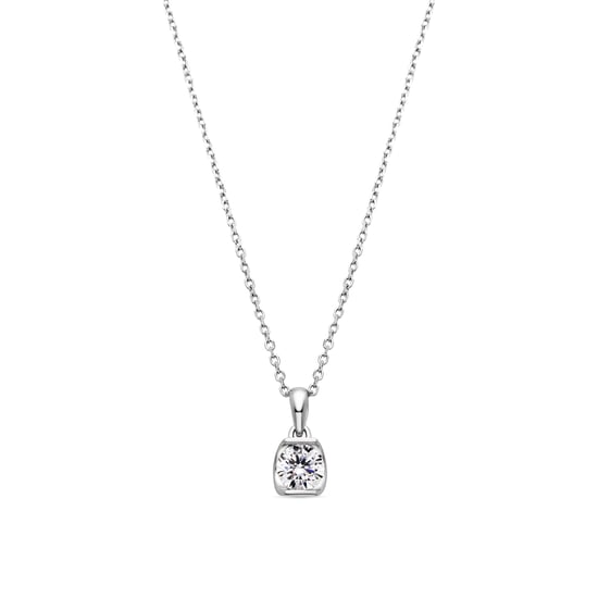Luxenter Halskette aus 925er Sterlingsilber mit funkelnden Zirkonia, rhodiniert – Setentaitres - Image 1