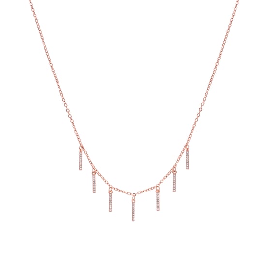 Luxenter Halskette aus Zirkonia mit 18 Karat Roségold-Finish – Rambol - Image 1
