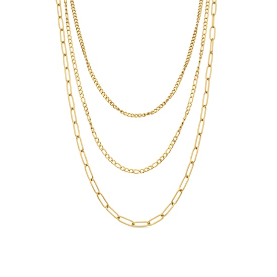 Luxenter Halskette mit 18-karätigem Gelbgold-Finish – Korvia - Image 1