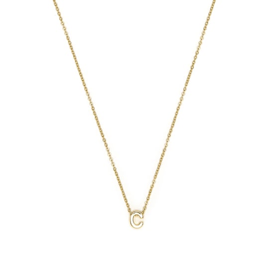 Luxenter Halskette mit 18-karätiger Gelbgold-Finish – Alphabet - Image 1